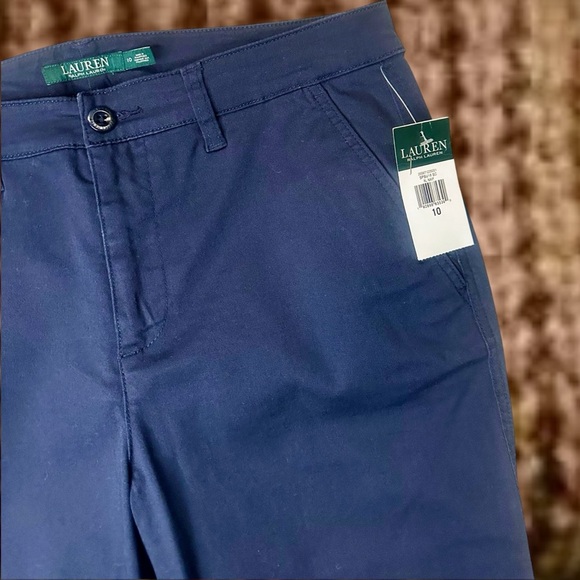 NWT Lauren Ralph Lauren Cotton-Blend Chino Pants in “Royal Navy” Size 10 - Picture 5 of 13